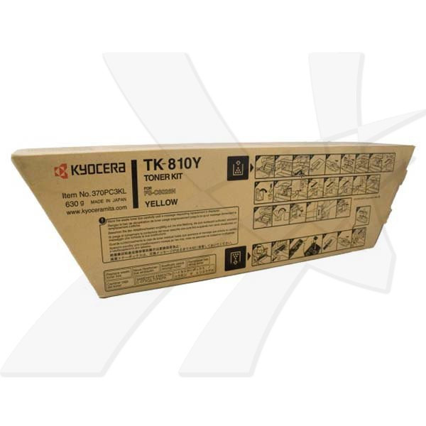 Kyocera originál toner TK810Y, 370PC3KL001, yellow, 20000str.