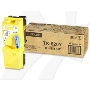 Kyocera originální toner TK820Y, 1T02HPAEU, yellow, 7000str.