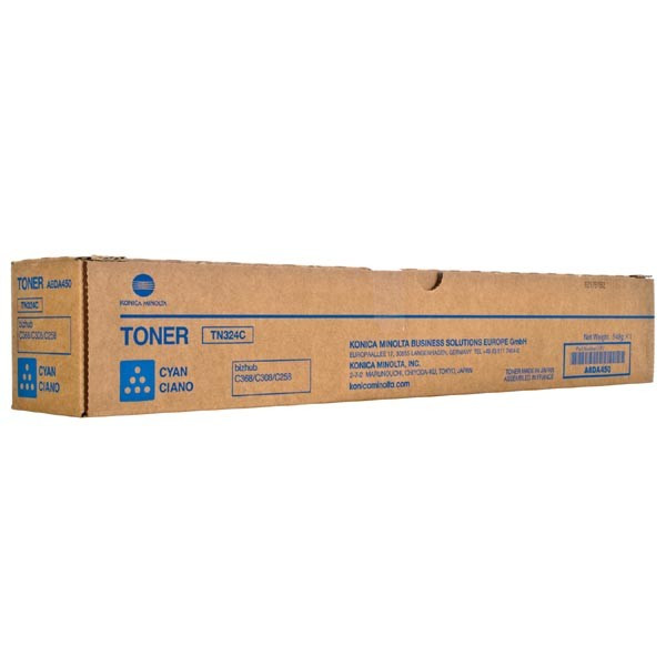 Konica Minolta original toner A8DA450, TN324C, cyan, 26000str.