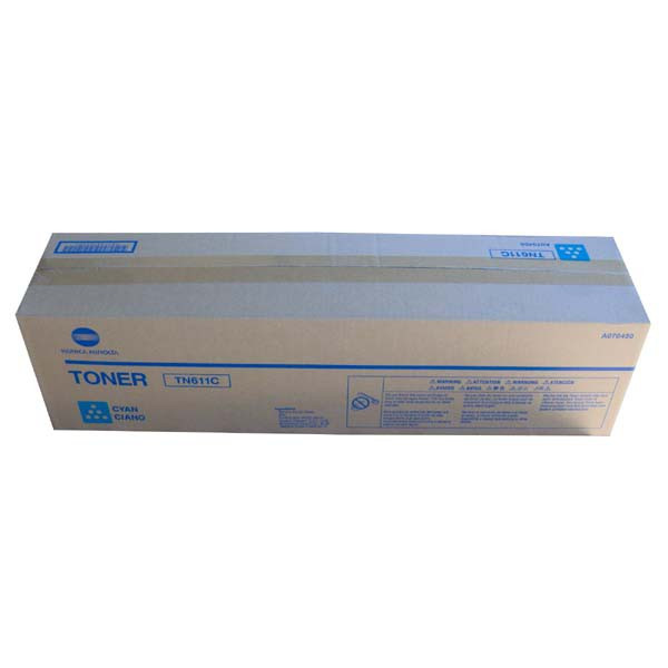 Konica Minolta original toner A070450, TN611C, cyan, 27000str.