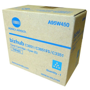 Konica Minolta original toner A95W450, TNP-49C, cyan, 12000str.