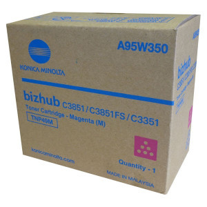Konica Minolta originál toner A95W350, TNP-49M, magenta, 12000str.