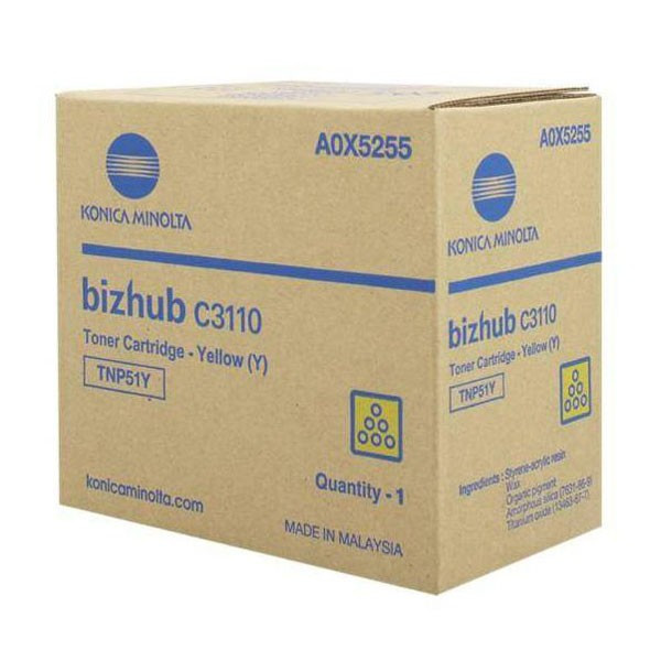 Konica Minolta originál toner A0X5255, TNP-51Y, yellow, 5000str.