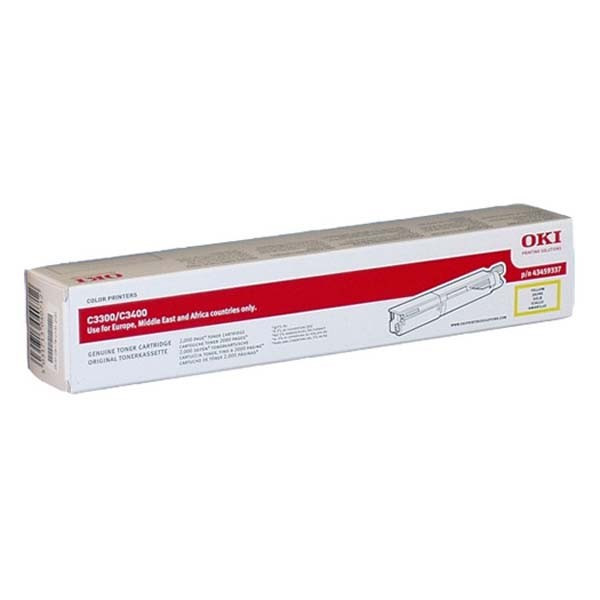 OKI original toner 43459337, yellow, 2000str.