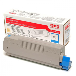 OKI original toner 43381907, cyan, 2000str.