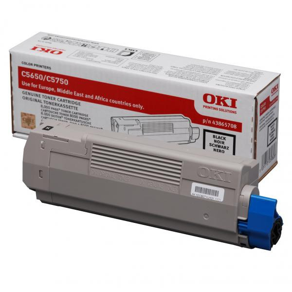 OKI original toner 43865708, black, 8000str.