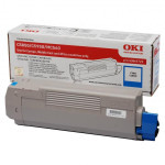 OKI original toner 43865723, cyan, 6000str.