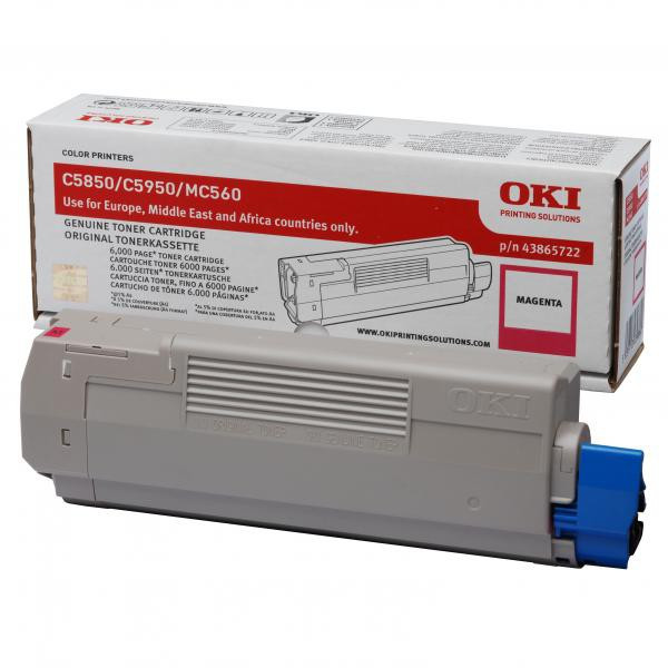 OKI originál toner 43865722, magenta, 6000str.