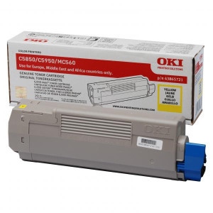 OKI originál toner 43865721, yellow, 6000str.