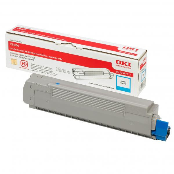 OKI original toner 43487711, cyan, 6000str.