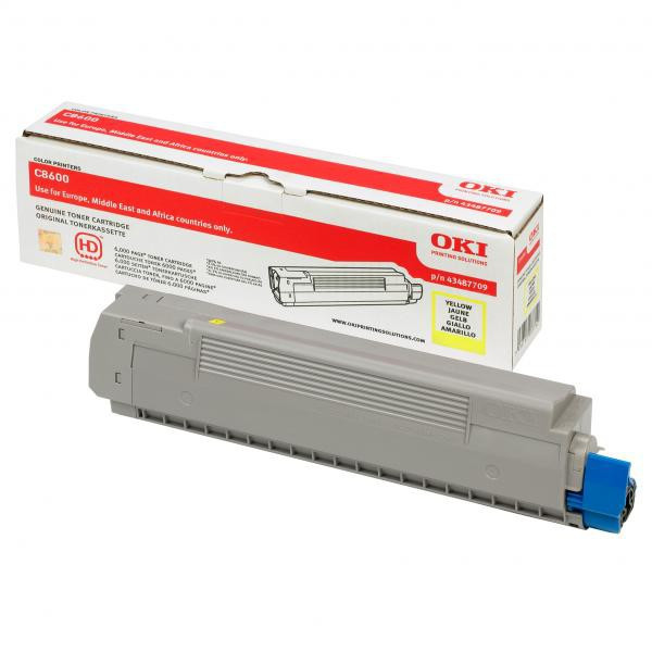 OKI original toner 43487709, yellow, 6000str.