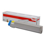 OKI original toner 43837129, yellow, 22000str.