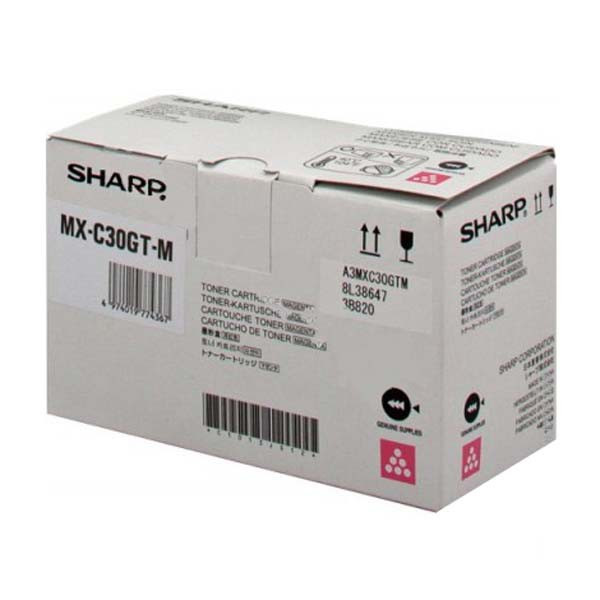 Sharp originální toner MX-C30GTM, magenta, 6000str.