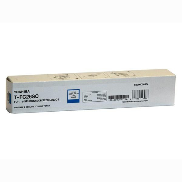 Toshiba originál toner TFC26SC6K, 6B000000557, cyan, 6000str., high capacity