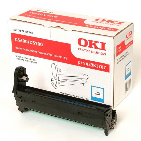 OKI originál válec 43381707, cyan, 20000str.