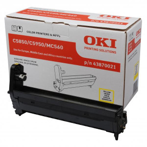 OKI original válec 43870021, yellow, 20000str.
