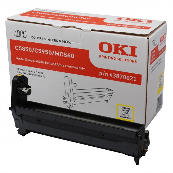 OKI original válec 43870021, yellow, 20000str.