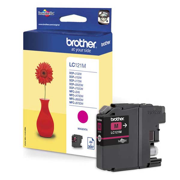 E-shop Brother originál ink LC-121M, magenta, 300str., Brother DCP-J552DW, MFC-J470DW, purpurová