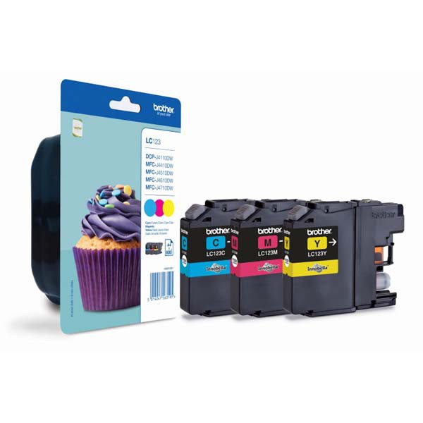 E-shop Brother originál ink LC-123RBWBP, CMY, 3x600str., Brother MFC-J4510 DW, farebná