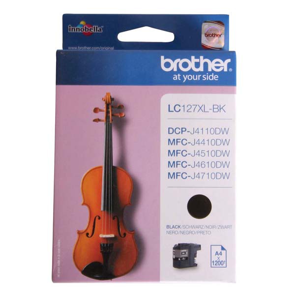 E-shop Brother originál ink LC-127XLBK, black, 1200str., Brother MFC-J4510 DW, čierna