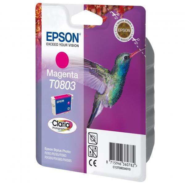 E-shop Epson originál ink C13T08034011, magenta, 7,4ml, Epson Stylus Photo PX700W, 800FW, R265, 285, 360, RX560, purpurová
