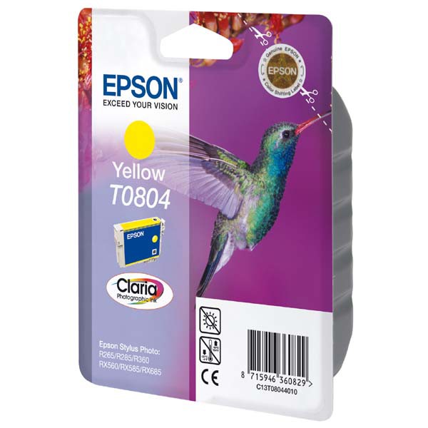 E-shop Epson originál ink C13T08044011, yellow, 7,4ml, Epson Stylus Photo PX700W, 800FW, R265, 285, 360, RX560, žltá
