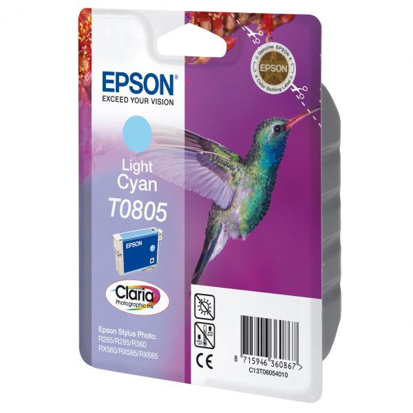 Epson originál ink C13T08054011, light cyan, Epson Stylus Photo PX700W, 800FW, R265, 285, 360, RX560, light cyan