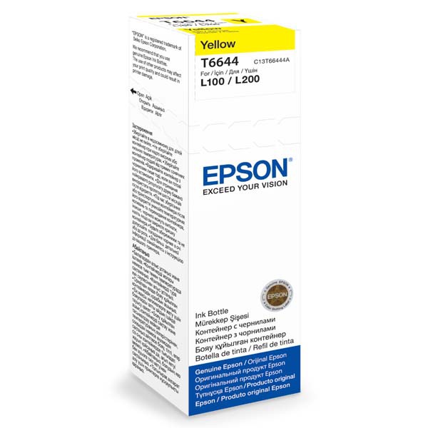 E-shop Epson originál ink C13T66444A, yellow, 70ml, Epson L100, L200, L300, žltá