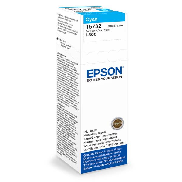 E-shop Epson originál ink C13T67324A, cyan, 70ml, Epson L800, azurová