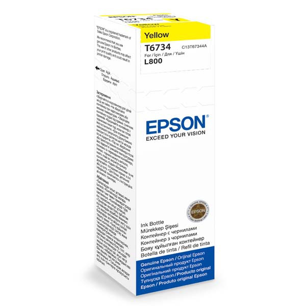 E-shop Epson originál ink C13T67344A, yellow, 70ml, Epson L800, žltá