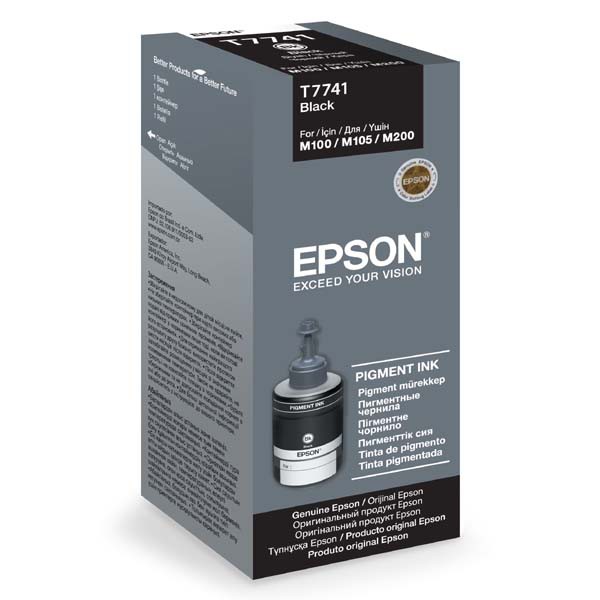 E-shop Epson originál ink C13T77414A, black, 140ml, Epson WorkForce M100, M105, M200, čierna