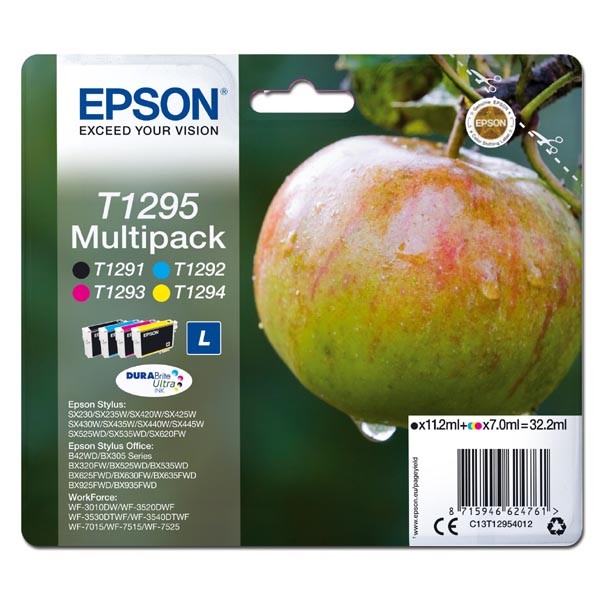 E-shop Epson originál ink C13T12954012, T1295, CMYK, 32,2ml, Epson Stylus SX420W, 425W, Stylus Office BX305F, 320FW