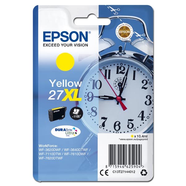 E-shop Epson originál ink C13T27144012, 27XL, yellow, 10,4ml, Epson WF-3620, 3640, 7110, 7610, 7620, žltá