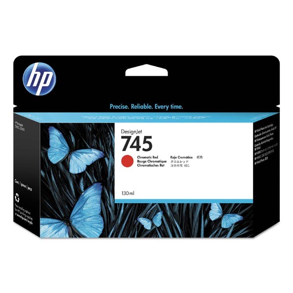 E-shop HP originál ink F9K00A, HP 745, chromatic red, 130ml, HP DesignJet HD Pro MFP, DesignJet Z2600, Z5600, červená