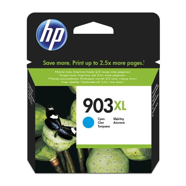 E-shop HP originál ink T6M03AE, HP 903XL, cyan, blister, 825str., 9.5ml, high capacity, HP Officejet 6962,Pro 6960,6961,6963,6964,6965,69, azurová