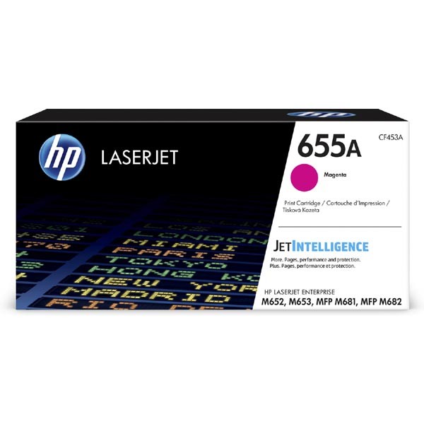 E-shop HP originál toner CF453A, magenta, 10500str., HP 655A, HP Color LaserJet Enterprise M652dn,M652n,M653dh,M653, O, purpurová