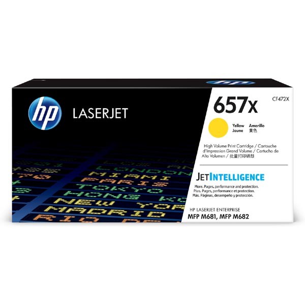 HP originál toner CF472X, yellow, 23000str., HP 657X, high capacity, HP LaserJet Enterprise MFP M681dh,MFP M681f,LaserJet, O, žltá