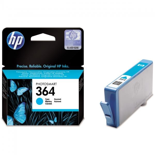 E-shop HP originál ink CB318EE, HP 364, cyan, blister, 300str., HP Photosmart B8550, C5380, D5460, azurová