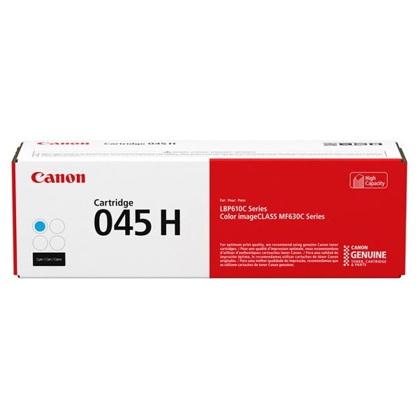 Canon originál toner 045HC, cyan, 2200str., 1245C002, high capacity, Canon LBP613Cdw, 611Cn, MFP635Cx, 633Cdw, 631Cn, O, azurová