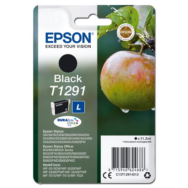 E-shop Epson originál ink C13T12914012, T1291, black, 385str., 11,2ml, Epson Stylus SX420W, 425W, Stylus Office BX305F, 320FW, čierna