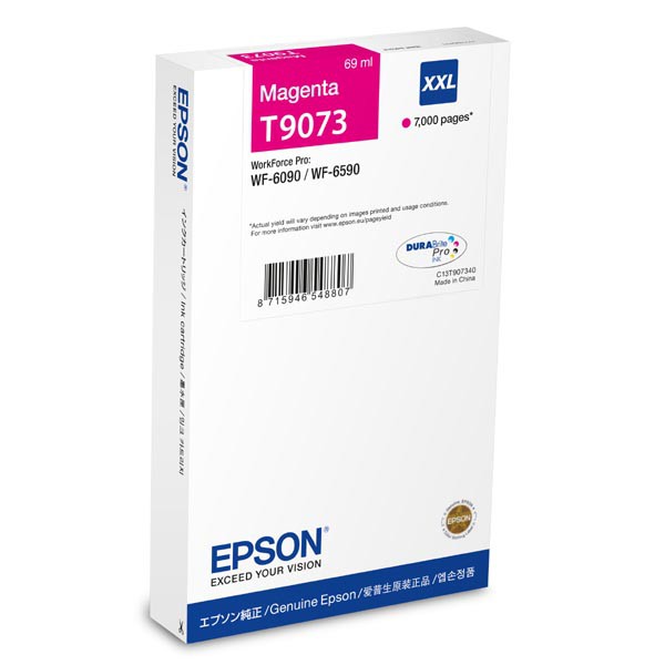 E-shop Epson originál ink C13T907340, T9073, XXL, magenta, 69ml, Epson WorkForce Pro WF-6090DW, purpurová
