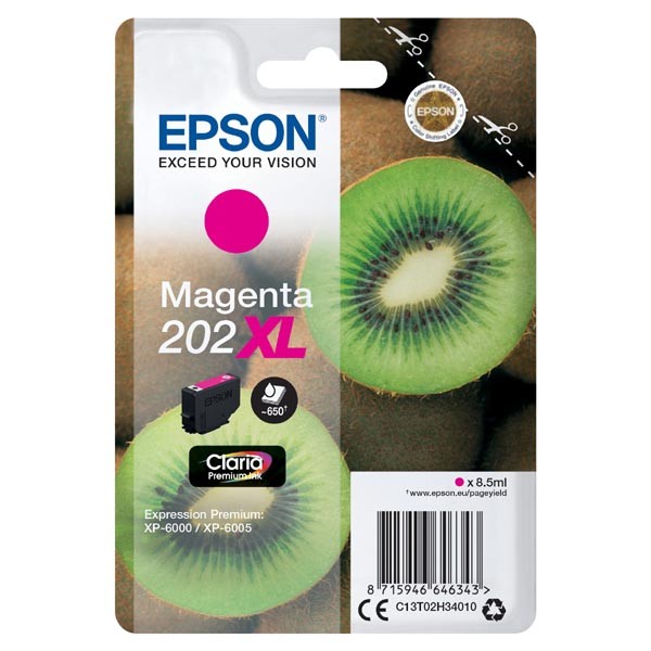 E-shop Epson originál ink C13T02H34010, 202 XL, magenta, 8.5ml, Epson XP-6000, XP-6005, purpurová