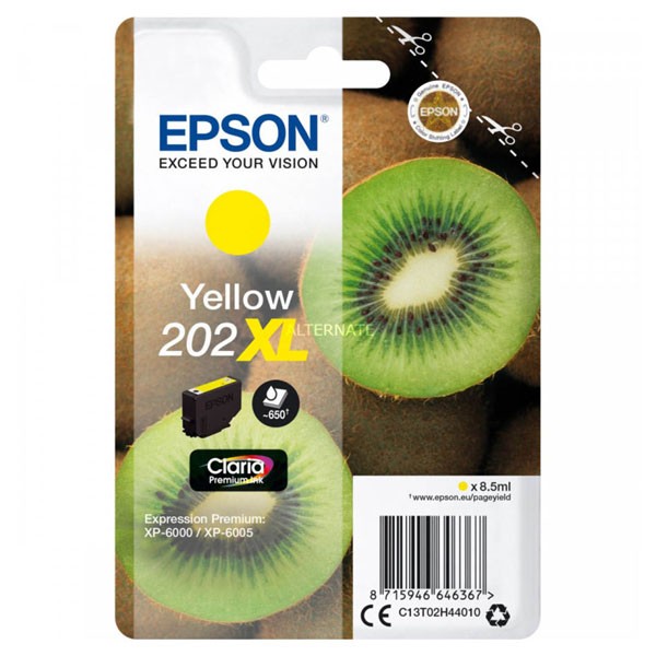 E-shop Epson originál ink C13T02H44010, 202 XL, yellow, 8.5ml, Epson XP-6000, XP-6005, žltá