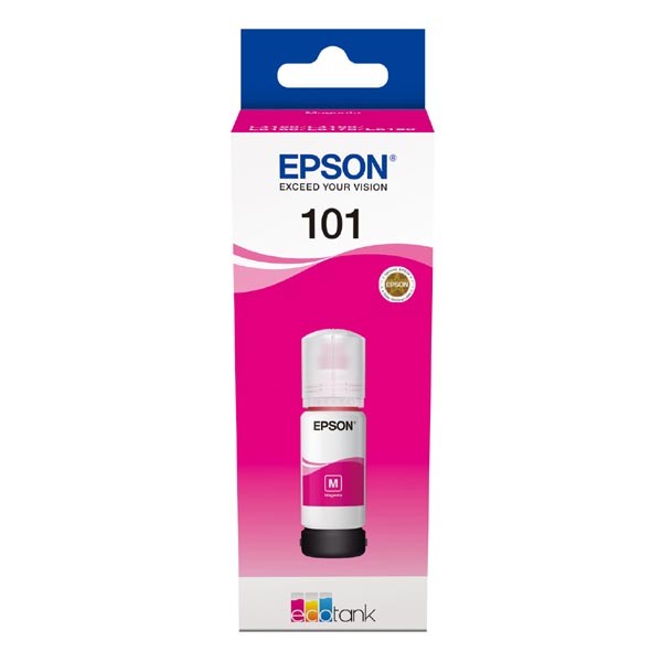 E-shop Epson originál ink C13T03V34A, 101, magenta, 70ml, Epson EcoTank L6160,L6170,L6190,L4150,L4160, purpurová