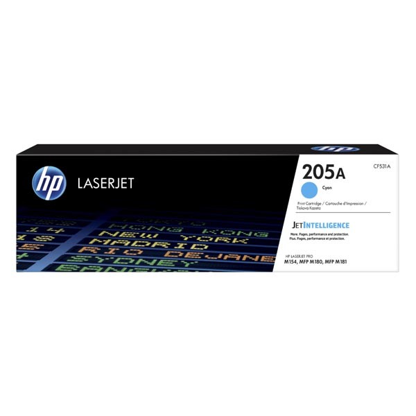 E-shop HP originál toner CF531A, cyan, 900str., HP 205A, HP Color LaserJet Pro M180n, M181fw, O, azurová