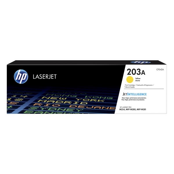 E-shop HP originál toner CF542A, yellow, 1300str., HP 203A, HP Color LaserJet Pro M254dw, nw, M280nw, O, žltá