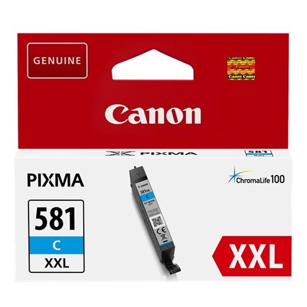 E-shop Canon originál ink CLI-581C XXL, cyan, 11.7ml, 1995C001, very high capacity, Canon PIXMA TR7550, TR8550, TS6150, TS8150, TS9150 se, azurová