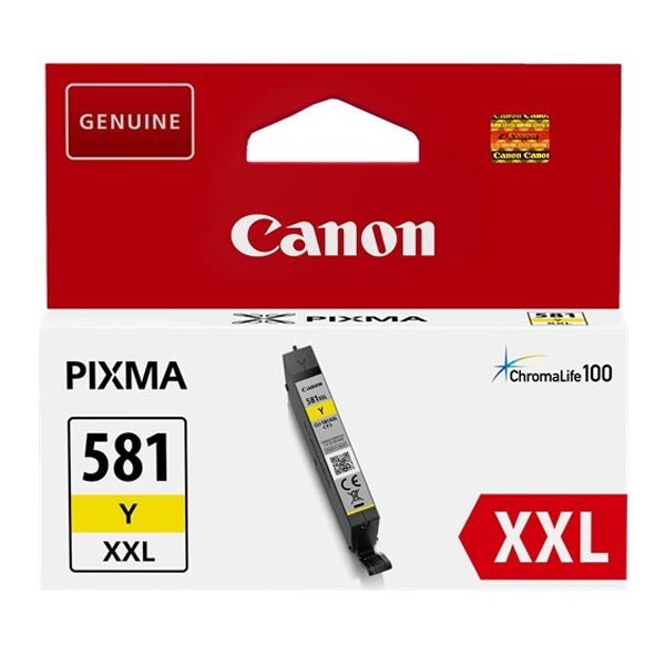 E-shop Canon originál ink CLI-581Y XXL, yellow, 11.7ml, 1997C001, very high capacity, Canon PIXMA TR7550, TR8550, TS6150, TS8150, TS9150, žltá