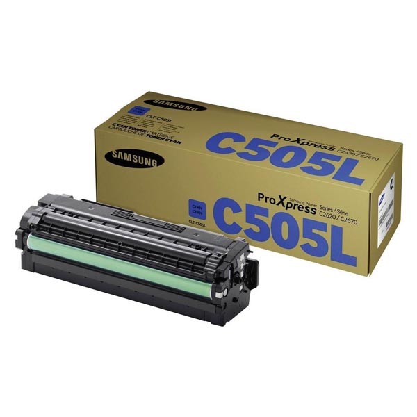 E-shop HP originál toner SU035A, CLT-C505L, cyan, 3500str., C505L, high capacity, Samsung ProXpress SL-C2620DW, SL-C2670FW, SL-C2680FX, O, azurová