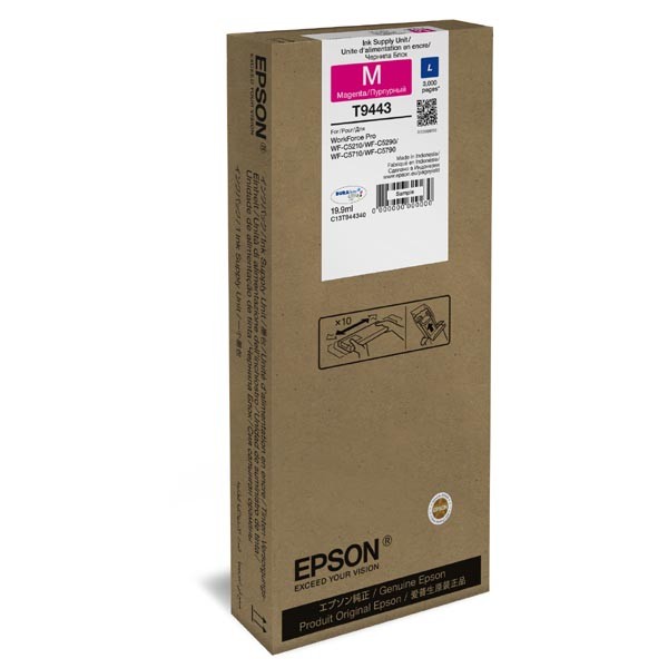 E-shop Epson originál ink C13T944340, magenta, 3000str., 1x19.9ml, Epson WF-C5210, C5290, C5710, C5790, purpurová